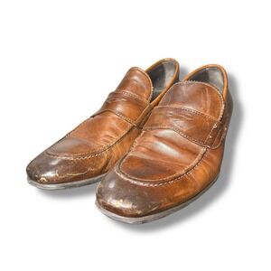 To Boot New York Alek Penny Loafers Dress Shoes Mens Size 9 Brown Leather